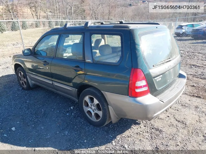 JF1SG65604H700361 2004 Subaru Forester 2.5Xs