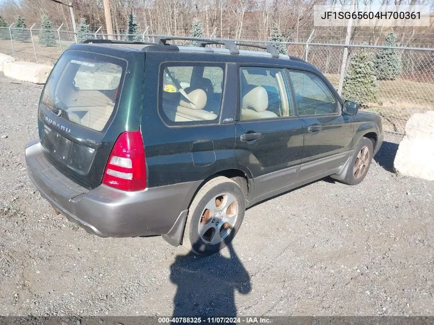 JF1SG65604H700361 2004 Subaru Forester 2.5Xs