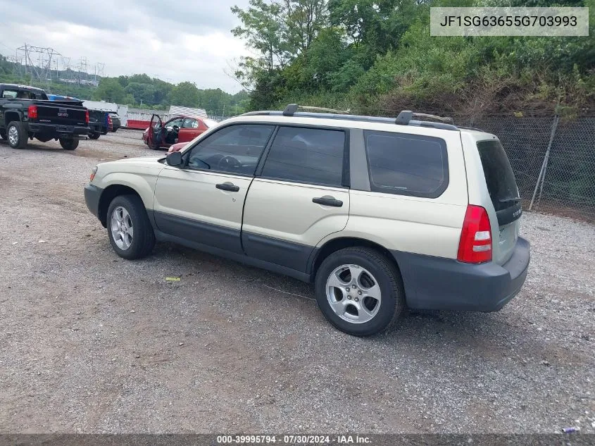 2005 Subaru Forester 2.5X VIN: JF1SG63655G703993 Lot: 39995794