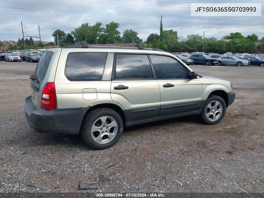 2005 Subaru Forester 2.5X VIN: JF1SG63655G703993 Lot: 39995794