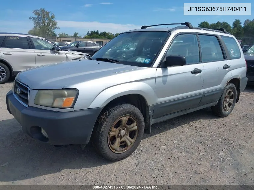 2005 Subaru Forester 2.5X VIN: JF1SG63675H740411 Lot: 40274916