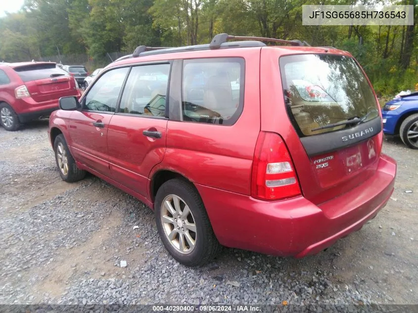 2005 Subaru Forester 2.5Xs VIN: JF1SG65685H736543 Lot: 40290400