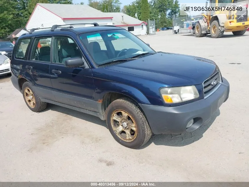 2005 Subaru Forester 2.5X VIN: JF1SG636X5H746848 Lot: 40313456