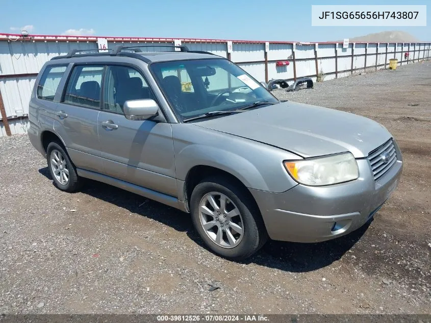 2006 Subaru Forester 2.5X VIN: JF1SG65656H743807 Lot: 39812526