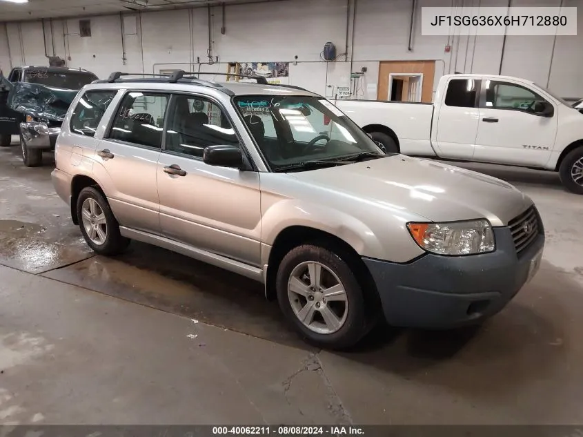 2006 Subaru Forester 2.5X VIN: JF1SG636X6H712880 Lot: 40062211