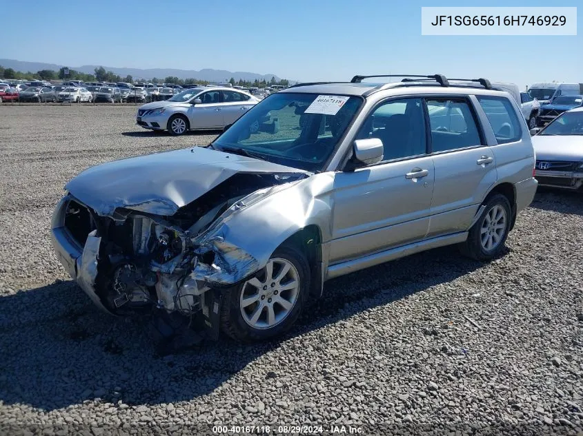 2006 Subaru Forester 2.5X VIN: JF1SG65616H746929 Lot: 40167118