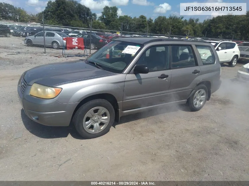 2006 Subaru Forester 2.5X VIN: JF1SG63616H713545 Lot: 40216214