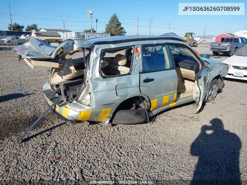 2006 Subaru Forester 2.5X VIN: JF1SG63626G708599 Lot: 40460024