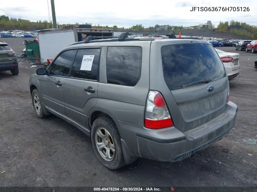 2006 Subaru Forester 2.5X VIN: JF1SG63676H705126 Lot: 40478204