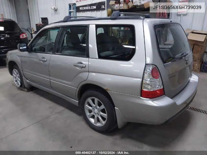 2006 Subaru Forester 2.5X VIN: JF1SG656X6H739039 Lot: 40482137