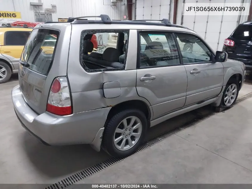 2006 Subaru Forester 2.5X VIN: JF1SG656X6H739039 Lot: 40482137