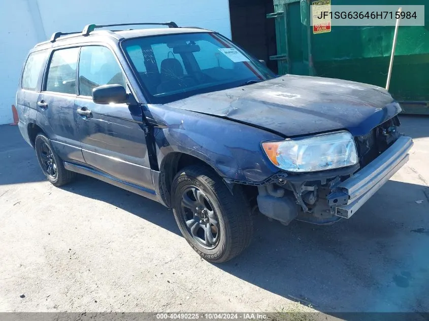 2006 Subaru Forester 2.5X VIN: JF1SG63646H715984 Lot: 40490225