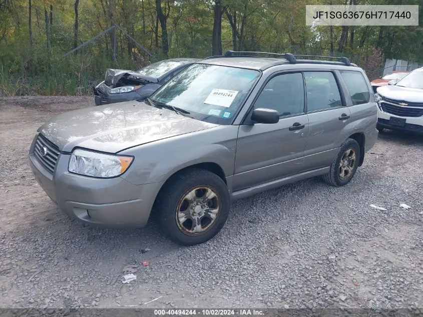 2006 Subaru Forester 2.5X VIN: JF1SG63676H717440 Lot: 40494244