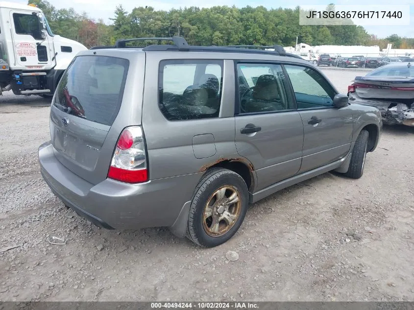 2006 Subaru Forester 2.5X VIN: JF1SG63676H717440 Lot: 40494244