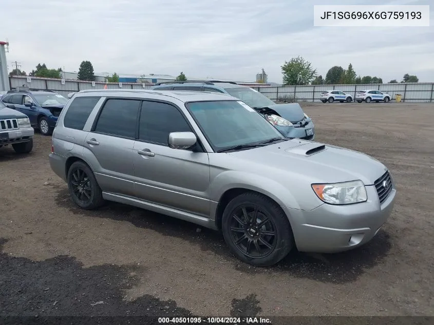 2006 Subaru Forester 2.5Xt Limited VIN: JF1SG696X6G759193 Lot: 40501095