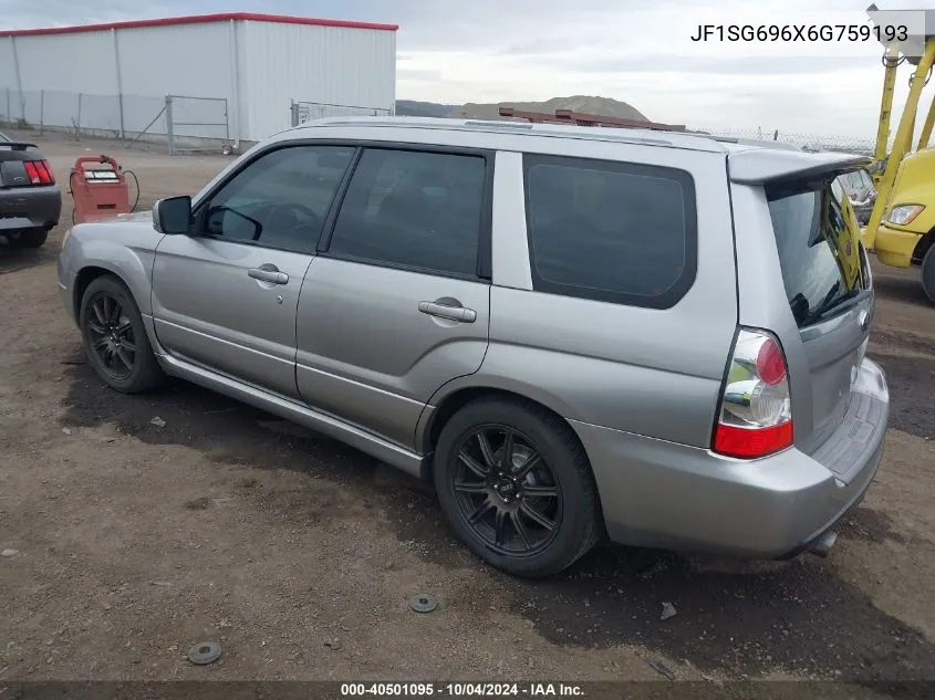 2006 Subaru Forester 2.5Xt Limited VIN: JF1SG696X6G759193 Lot: 40501095