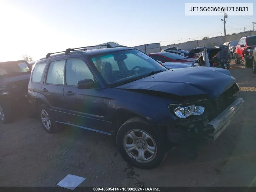 2006 Subaru Forester 2.5X VIN: JF1SG63666H716831 Lot: 40505414