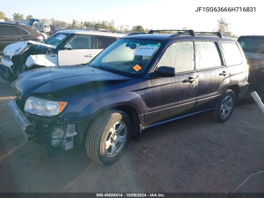 2006 Subaru Forester 2.5X VIN: JF1SG63666H716831 Lot: 40505414