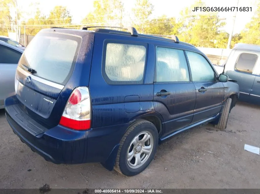 2006 Subaru Forester 2.5X VIN: JF1SG63666H716831 Lot: 40505414