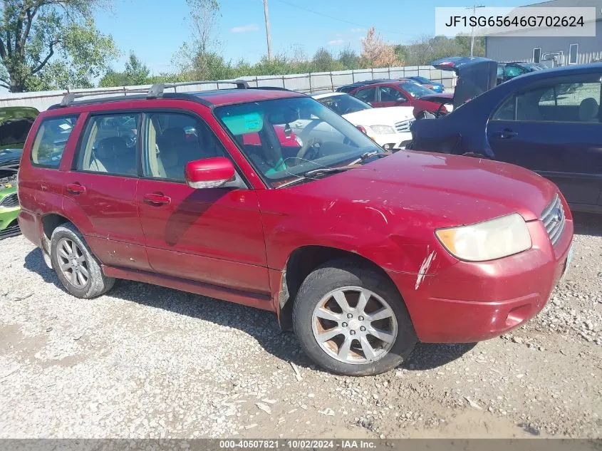 2006 Subaru Forester 2.5X VIN: JF1SG65646G702624 Lot: 40507821