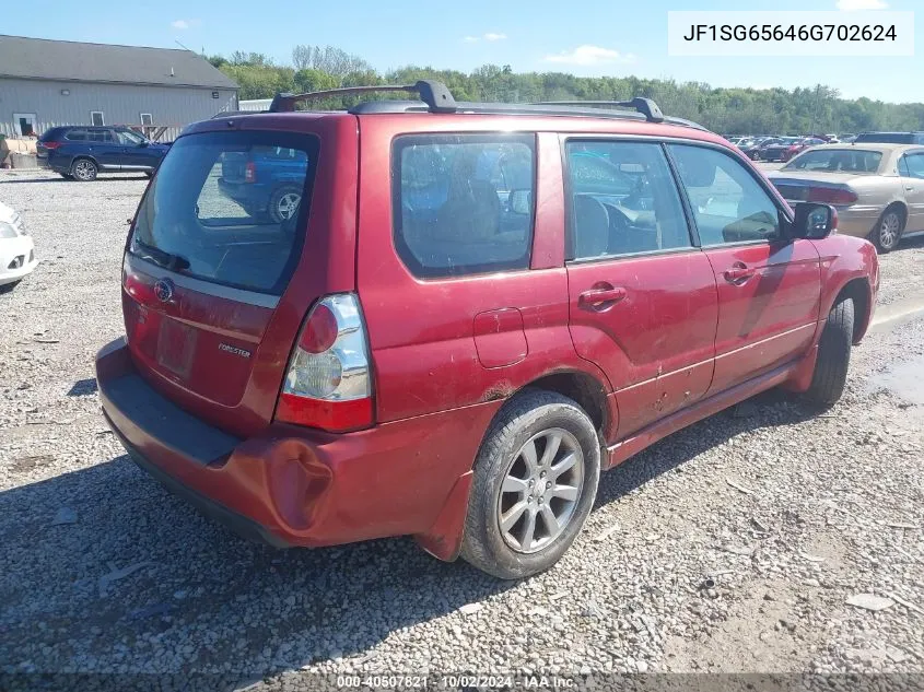 2006 Subaru Forester 2.5X VIN: JF1SG65646G702624 Lot: 40507821