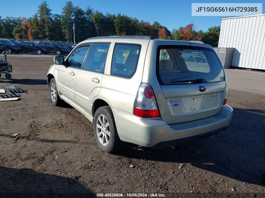 2006 Subaru Forester 2.5X Premium VIN: JF1SG65616H729385 Lot: 40530606