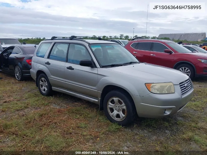 2006 Subaru Forester 2.5X VIN: JF1SG63646H758995 Lot: 40541349