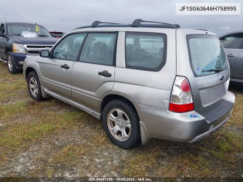 2006 Subaru Forester 2.5X VIN: JF1SG63646H758995 Lot: 40541349