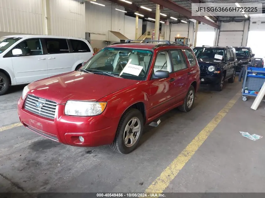 2006 Subaru Forester 2.5X VIN: JF1SG63666H722225 Lot: 40549456