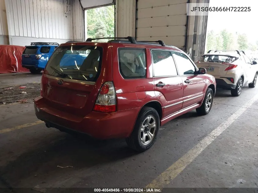 2006 Subaru Forester 2.5X VIN: JF1SG63666H722225 Lot: 40549456