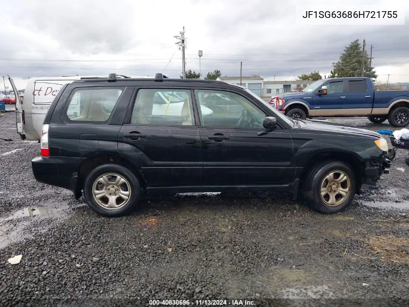 2006 Subaru Forester 2.5X VIN: JF1SG63686H721755 Lot: 40830696