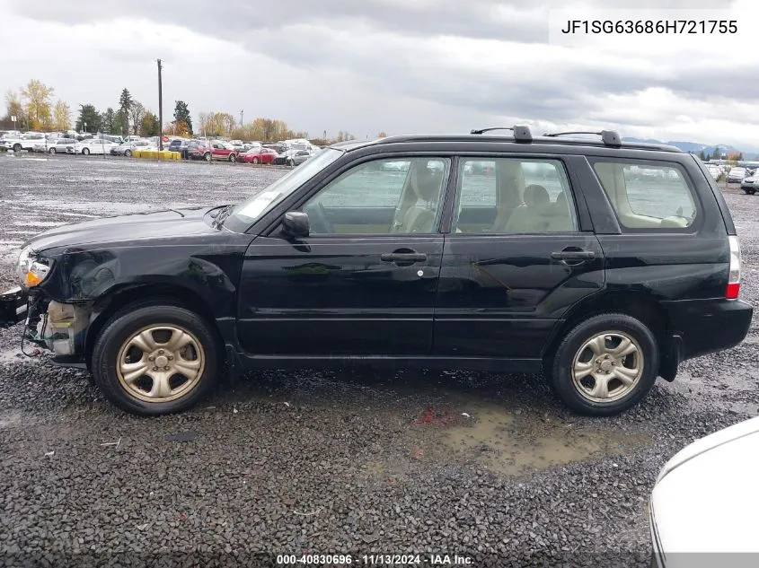 2006 Subaru Forester 2.5X VIN: JF1SG63686H721755 Lot: 40830696