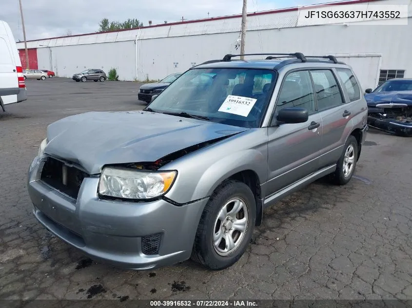 JF1SG63637H743552 2007 Subaru Forester Sports 2.5X