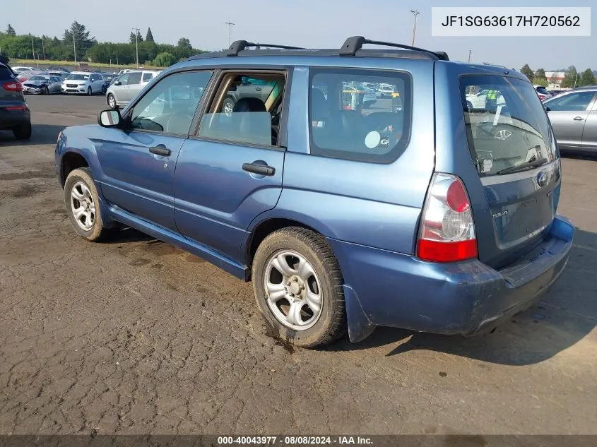 2007 Subaru Forester 2.5X VIN: JF1SG63617H720562 Lot: 40043977