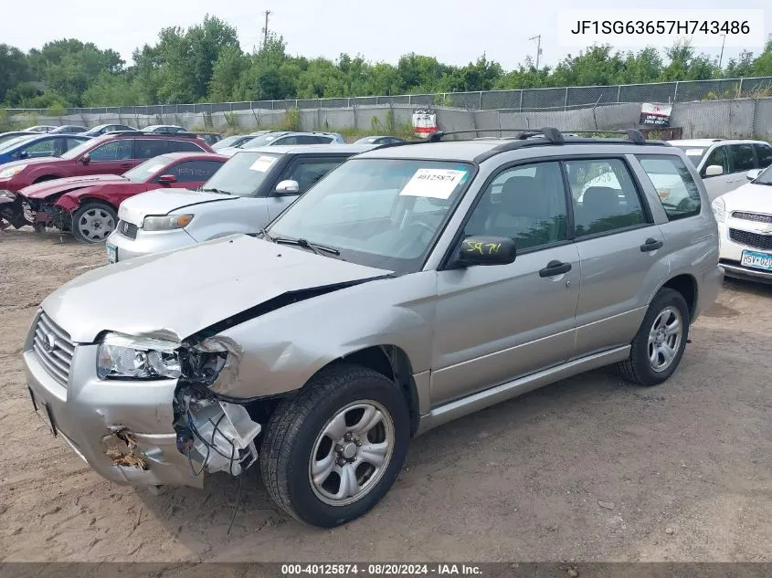 2007 Subaru Forester 2.5X VIN: JF1SG63657H743486 Lot: 40125874