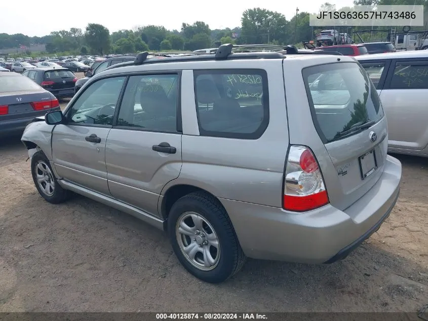 2007 Subaru Forester 2.5X VIN: JF1SG63657H743486 Lot: 40125874