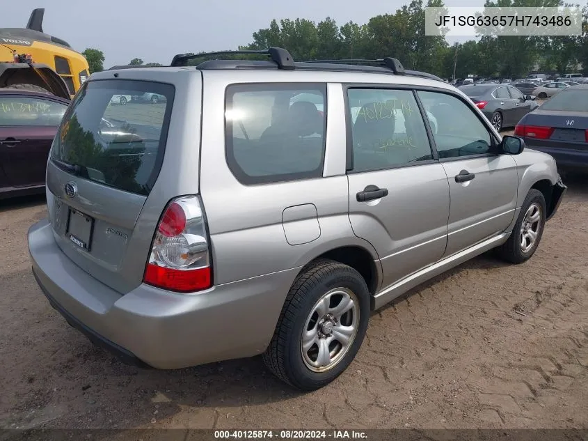 2007 Subaru Forester 2.5X VIN: JF1SG63657H743486 Lot: 40125874