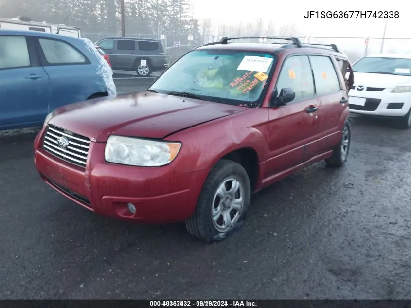 2007 Subaru Forester 2.5X/Sports 2.5X VIN: JF1SG63677H742338 Lot: 40357432