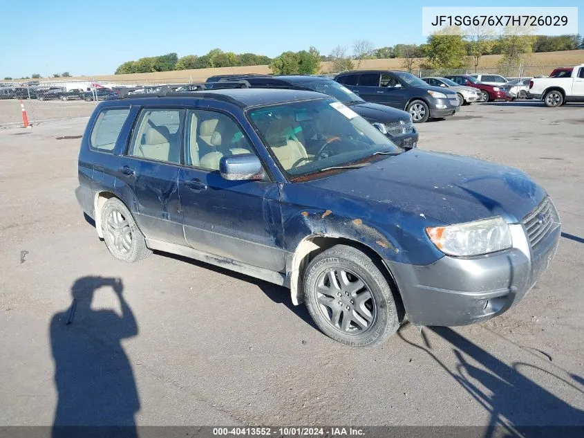 2007 Subaru Forester 2.5X Ll Bean VIN: JF1SG676X7H726029 Lot: 40413552