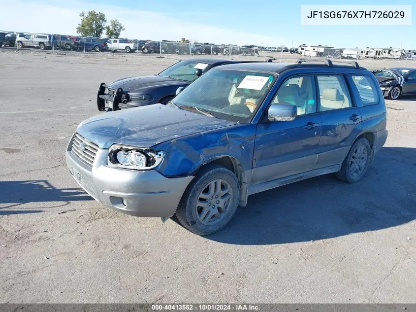 2007 Subaru Forester 2.5X Ll Bean VIN: JF1SG676X7H726029 Lot: 40413552