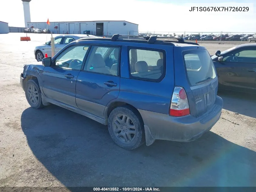 2007 Subaru Forester 2.5X Ll Bean VIN: JF1SG676X7H726029 Lot: 40413552