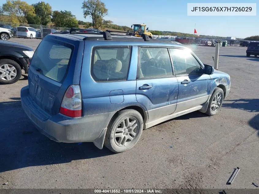 2007 Subaru Forester 2.5X Ll Bean VIN: JF1SG676X7H726029 Lot: 40413552