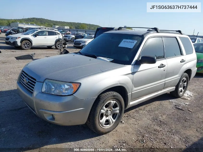 2007 Subaru Forester 2.5X VIN: JF1SG63637H737444 Lot: 40465088