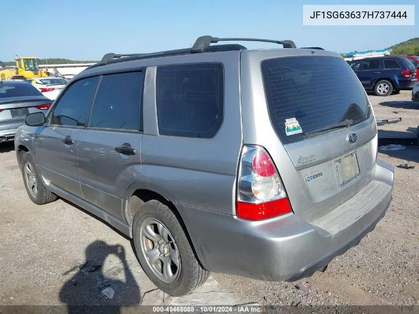 2007 Subaru Forester 2.5X VIN: JF1SG63637H737444 Lot: 40465088