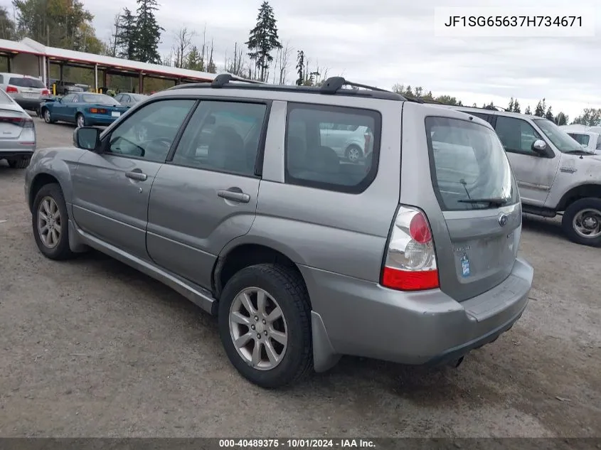 2007 Subaru Forester 2.5X Premium VIN: JF1SG65637H734671 Lot: 40489375