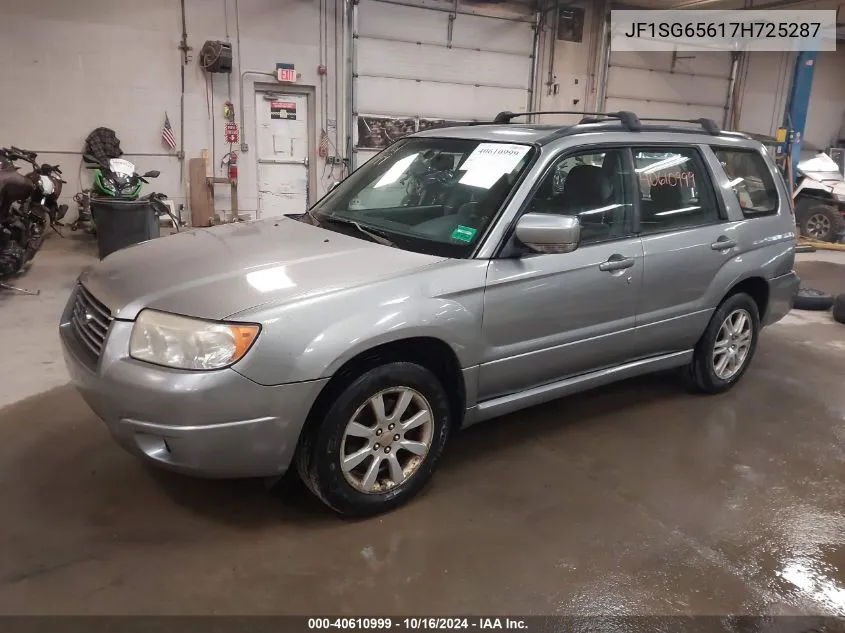 2007 Subaru Forester 2.5X VIN: JF1SG65617H725287 Lot: 40610999