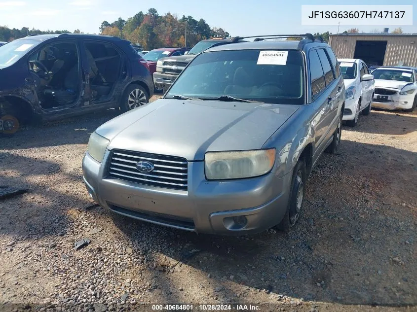 2007 Subaru Forester 2.5X VIN: JF1SG63607H747137 Lot: 40684801