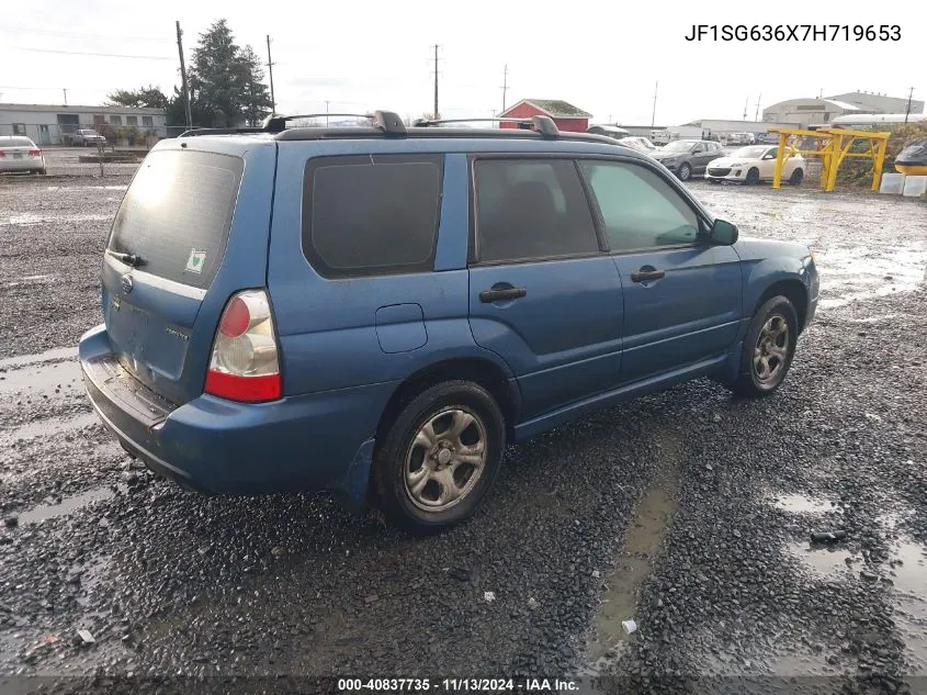 2007 Subaru Forester 2.5X VIN: JF1SG636X7H719653 Lot: 40837735