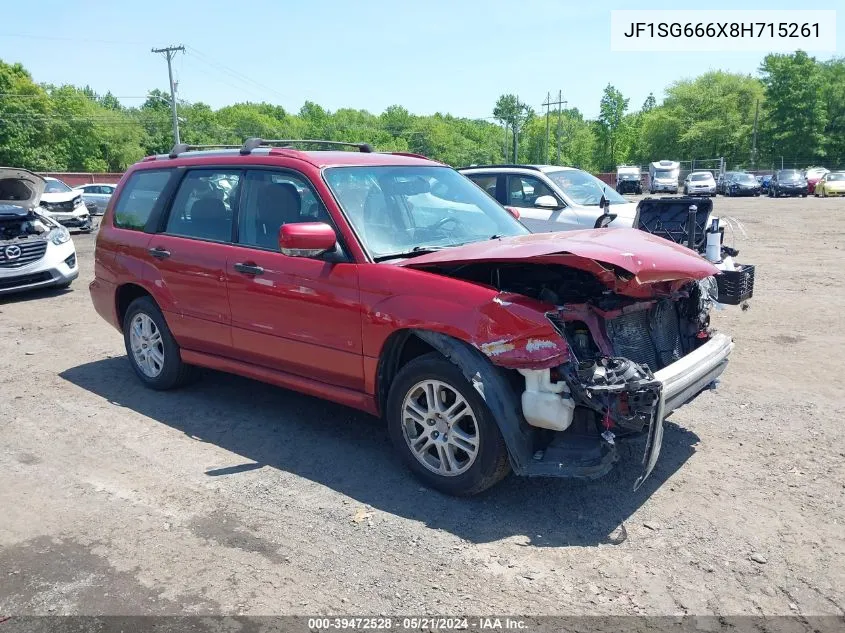 2008 Subaru Forester Sports 2.5X VIN: JF1SG666X8H715261 Lot: 39472528