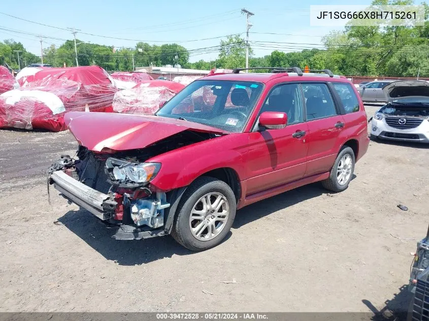 2008 Subaru Forester Sports 2.5X VIN: JF1SG666X8H715261 Lot: 39472528